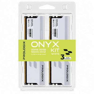Prologix 32 GB (2x16GB) DDR5 5600 MHz Onyx White (PRO32GB5600YW5K)