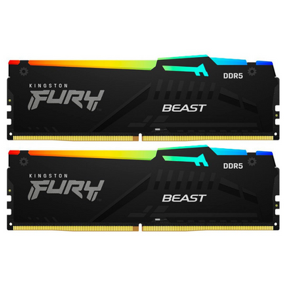 Kingston FURY 64GB (2x32GB) DDR5 4800MHz Beast RGB (KF548C38BBAK2-64)