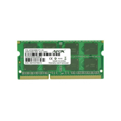 AFOX 8 GB SO-DIMM DDR3 1600 MHz (AFSD38BK1P)
