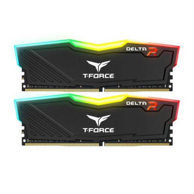 TEAM 8 GB (2x4GB) DDR4 2666 MHz T-Force Delta RGB Black (TF3D48G2666HC15BDC01)