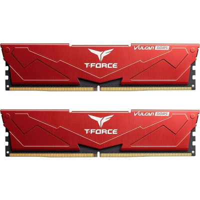 TEAM 32 GB (2x16GB) DDR5 6000 MHz T-FORCE Vulcan Red (FLRD532G6000HC30DC01)