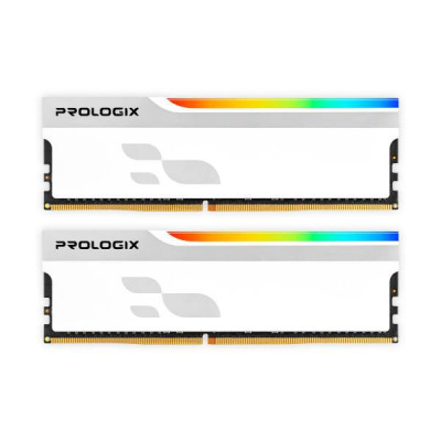 Prologix 32 GB (2x16GB) DDR5 5600 MHz Onyx White RGB (PRO32GB5600YWR5K)