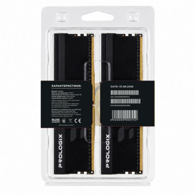 Prologix 32 GB (2x16GB) DDR5 6000 MHz Onyx Black (PRO32GB6000YB5K)