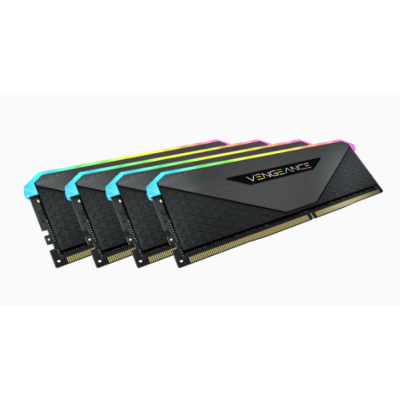 CORSAIR VENGEANCE RGB RT 128GB (4 x 32GB) DDR4 DRAM 3600MHz C18 MEMORY KIT BLACK (CMN128GX4M4Z3600C18)
