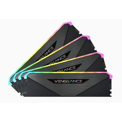 CORSAIR VENGEANCE RGB RT 128GB (4 x 32GB) DDR4 DRAM 3600MHz C18 MEMORY KIT BLACK (CMN128GX4M4Z3600C18)