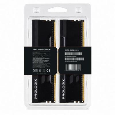 Prologix 32 GB (2x16GB) DDR5 6000 MHz Onyx Black RGB (PRO32GB6000YBR5K)