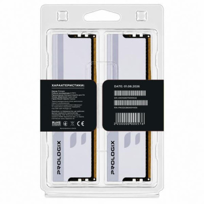 Prologix 32 GB (2x16GB) DDR5 6000 MHz Onyx White (PRO32GB6000YW5K)