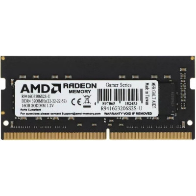 AMD Radeon R9 16GB SO-DIMM DDR4 3200 MHz Gamer (R9416G3206S2S-U)
