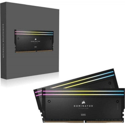 Corsair 64 GB (2x32GB) DDR5 6600 MHz DOMINATOR TITANIUM RGB Black (CMP64GX5M2X6600C32)