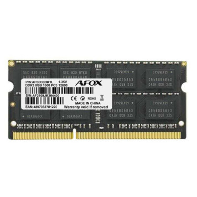 Afox SODIMM 8G DDR3 1600MHz (AFSD38BK1L)