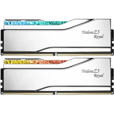 G.Skill 32 GB (2x16GB) DDR5 6400 MHz Trident Z5 Royal Silver (F5-6400J3039G16GX2-TR5S) 