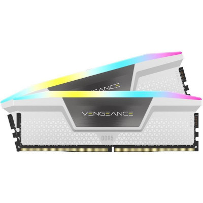 Corsair 32 GB (2x16GB) DDR5 5600 MHz Vengeance RGB White (CMH32GX5M2B5600C40W)