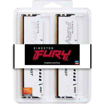 Kingston FURY 32 GB (2x16GB) DDR5 6000 MHz Beast EXPO White (KF560C36BWE2K2-32)