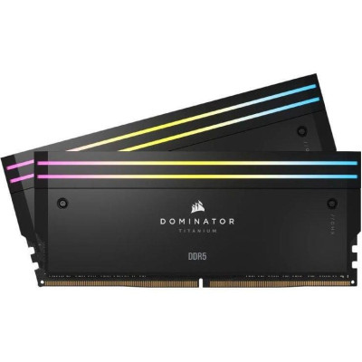 Corsair 32 GB (2x16GB) DDR5 6000 MHz Dominator Titanium RGB Black (CMP32GX5M2B6000C30)