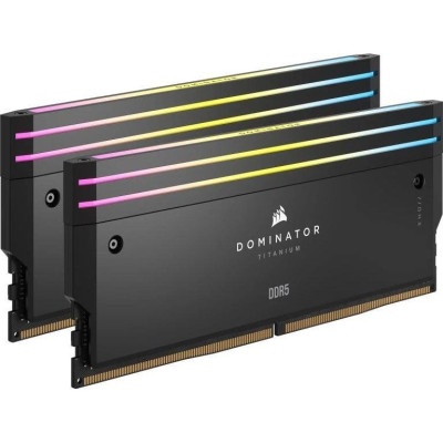 Corsair 32 GB (2x16GB) DDR5 6000 MHz Dominator Titanium RGB Black (CMP32GX5M2B6000C30)