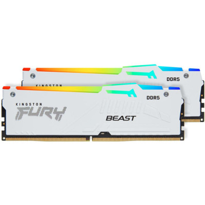 Kingston FURY 32 GB (2x16GB) DDR5 6800 MHz Beast RGB EXPO White (KF568C34BWEAK2-32)