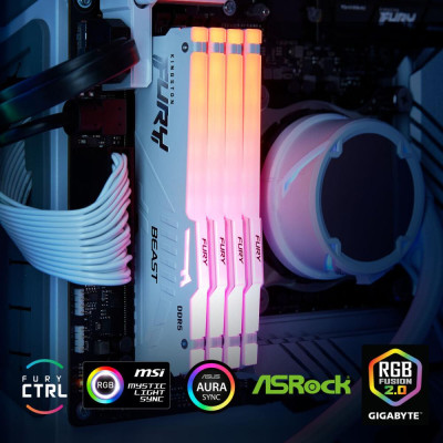 Kingston FURY 32 GB (2x16GB) DDR5 6800 MHz Beast RGB EXPO White (KF568C34BWEAK2-32)