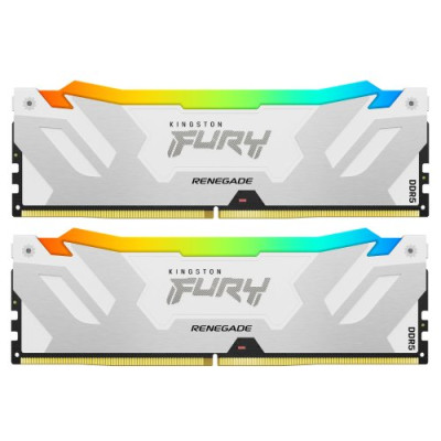 Kingston FURY 64 GB (2x32GB) DDR5 6000 MHz Renegade RGB White/Silver (KF560C32RWAK2-64)