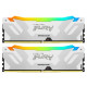 Kingston FURY 64 GB (2x32GB) DDR5 6000 MHz Renegade RGB White/Silver (KF560C32RWAK2-64)