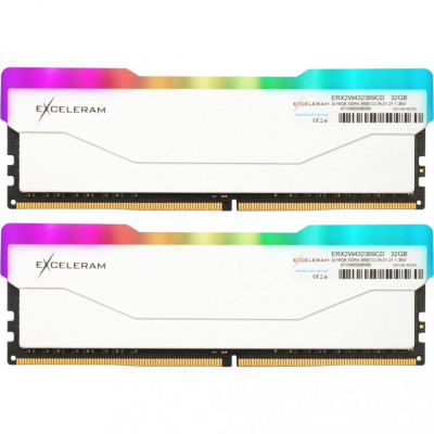 Exceleram 32 GB (2x16GB) DDR4 3600 MHz RGB X2 Series White (ERX2W432369CD)