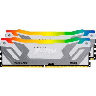 Kingston FURY 48 GB (2x24GB) CUDIMM DDR5 8400 MHz Renegade Silver/White RGB (KF584CU40RWAK2-48)