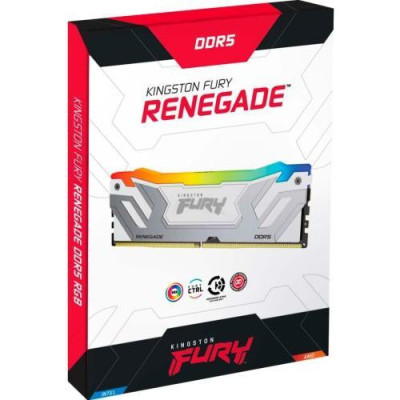 Kingston FURY 48 GB (2x24GB) CUDIMM DDR5 8400 MHz Renegade Silver/White RGB (KF584CU40RWAK2-48)