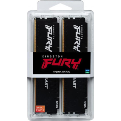 Kingston DDR5 64GB (2x32GB) 6000Mhz FURY Beast Black (KF560C36BBE2K2-64)