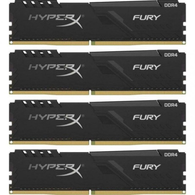 HyperX (Kingston FURY) 128 GB (4x32GB) DDR4 3200 MHz Fury Black (HX432C16FB3K4/128)
