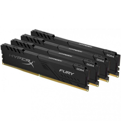HyperX (Kingston FURY) 128 GB (4x32GB) DDR4 3200 MHz Fury Black (HX432C16FB3K4/128)