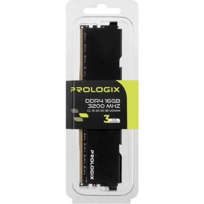 Prologix 16GB DDR4 3200 MHz Black (PRO16GB3200B4)