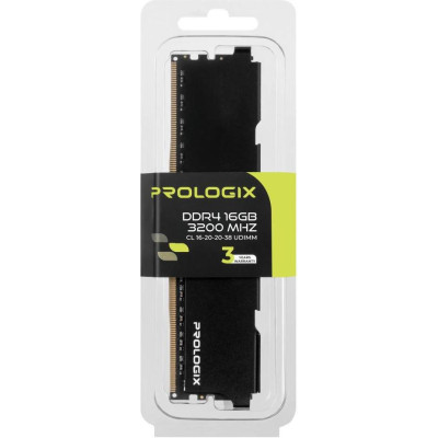 Prologix 16GB DDR4 3200 MHz Black (PRO16GB3200B4)