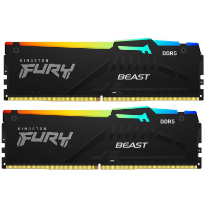 Kingston FURY 16 GB (2x8GB) DDR5 5200 MHz Beast RGB (KF552C40BBAK2-16)