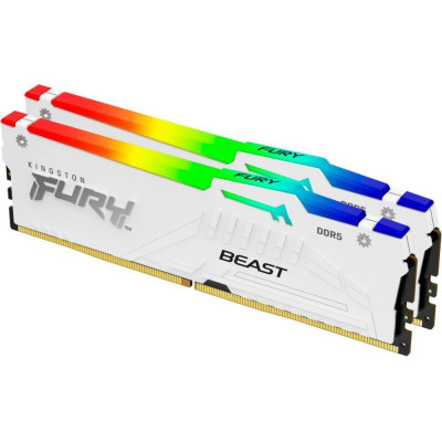 Kingston FURY 16 GB (2x8GB) DDR5 5200 MHz Beast RGB White (KF552C40BWAK2-16)
