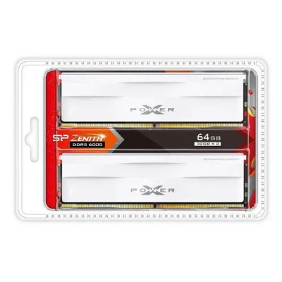 Silicon Power 64 GB (2x32GB) DDR5 6000 MHz Xpower Zenith Gaming White (SP064GXLWU60AFDG)