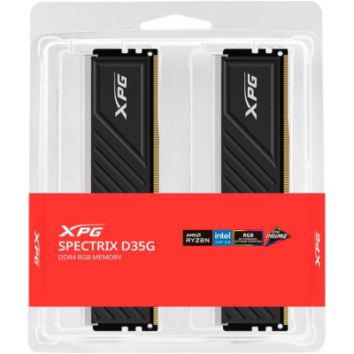 ADATA 16 GB (2x8GB) DDR4 3600 MHz XPG Spectrix D35G RGB Black (AX4U36008G18I-DTBKD35G)