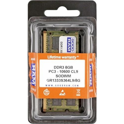 GOODRAM 8 GB SO-DIMM DDR3 1333 MHz (GR1333S364L9/8G)