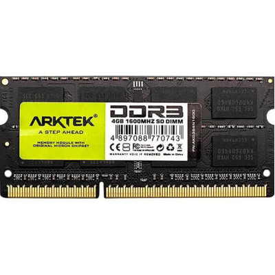 ARKTEK 4 GB SO-DIMM DDR3 1600 MHz (AKD3S4N1600)