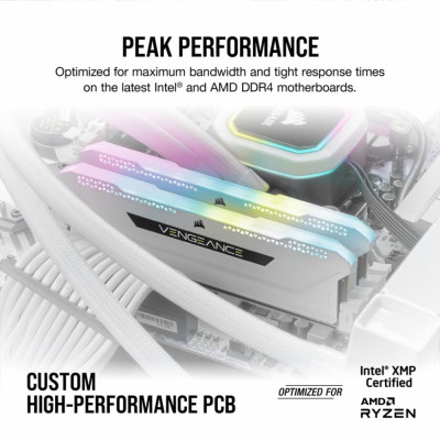 Corsair 16 GB (2x8GB) DDR4 3600 MHz Vengeance RGB Pro SL White (CMH16GX4M2D3600C18W)