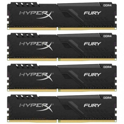 HyperX 16 GB (4x4GB) DDR4 2666 MHz Fury black (HX426C16FB3K4/16)