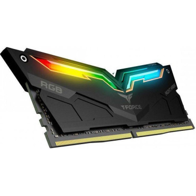 TEAM 16 GB (2x8GB) DDR4 3000 MHz T-Force Night Hawk RGB Black (TF1D416G3000HC16CDC01)
