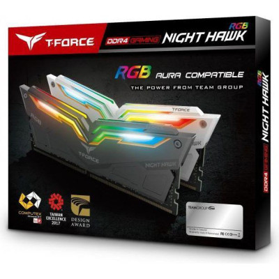 TEAM 16 GB (2x8GB) DDR4 3000 MHz T-Force Night Hawk RGB Black (TF1D416G3000HC16CDC01)