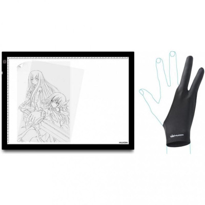 LED планшет Huion A3 + перчатка