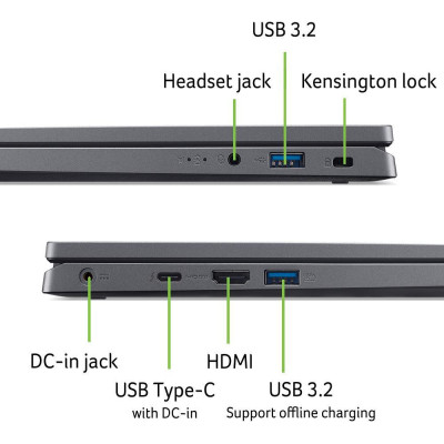 Acer Aspire 14 A14-51M-50AB  Steel Gray (NX.KXHEU.002)