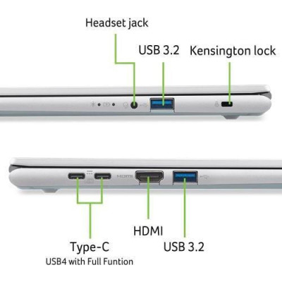 Acer Aspire Go 15 AG15-72P-56D7 (NX.JSVEU.007) Pure Silver