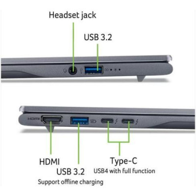 Acer Swift 14 AI SF14-51-78NA Steel Gray (NX.J2JEU.005)