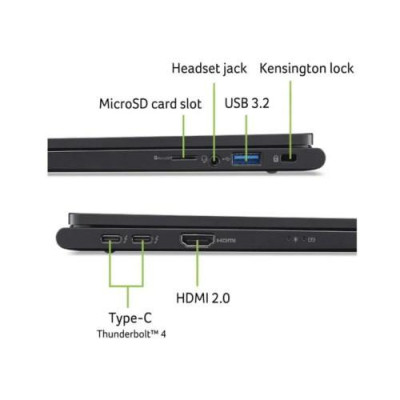 Acer TravelMate P6 14 TMP614-73-TCO-52GU Galaxy Black (NX.B5WEU.004)