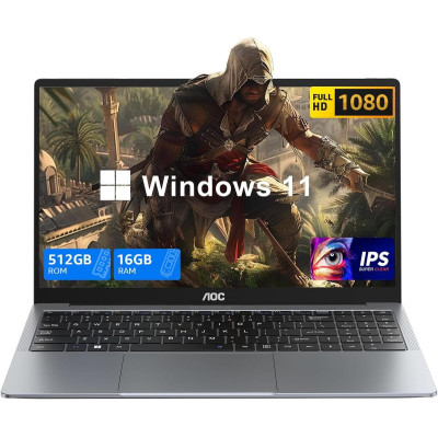 AOC Laptop AX15 (Intel Alder Lake N97) Grey