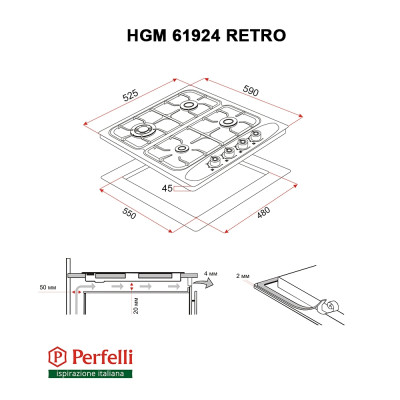 Perfelli HGM61924BL Retro