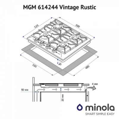 Minola MGM 614244 IV Vintage Rustic