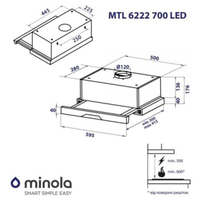 Minola MTL 6222 BL 700 LED